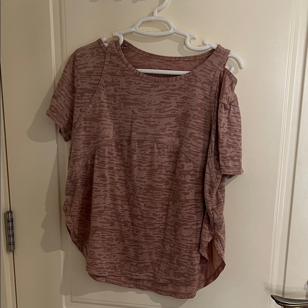 Women's Mauve Patterned Short Sleeve Tee